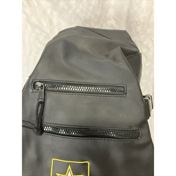 US Army Sling 1 Strap Black Backpack Bag Pipergear Over Shoulder - Picture 3 of 10